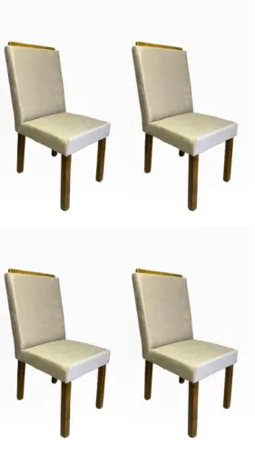 Conjunto de 4 Cadeiras de Jantar  em Madeira maciça 