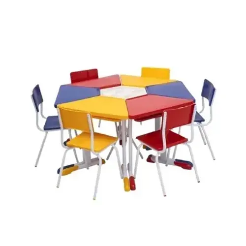 Conjunto Trapezio Infantil C-6 e 1 Mesa Central LOJA IKONMIXOFFICE