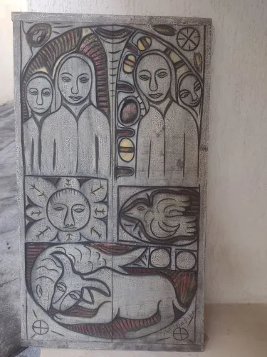Quadro em Entalhe de madeira 