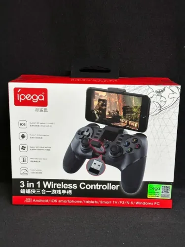 Controle Sem Fio ipega PG-9076 - 3 em 1, Multiplataforma para Games