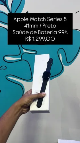 Apple Watch Serie 8 / 41MM Preto / Saúde de Bateria: 99% / Original / $1.299,00