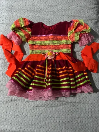 Vestido Infantil Festa Junina - Tamanho 1 Ano