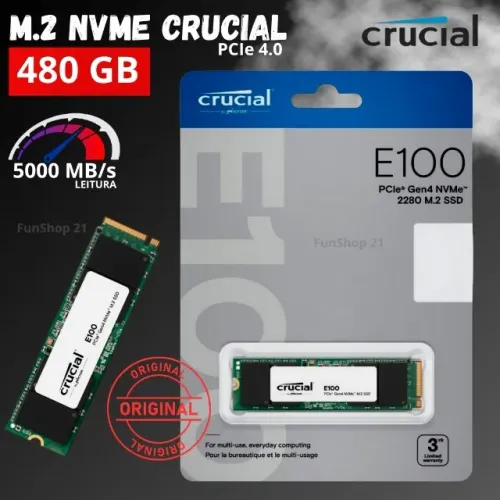 M.2 NVMe Crucial 480GB