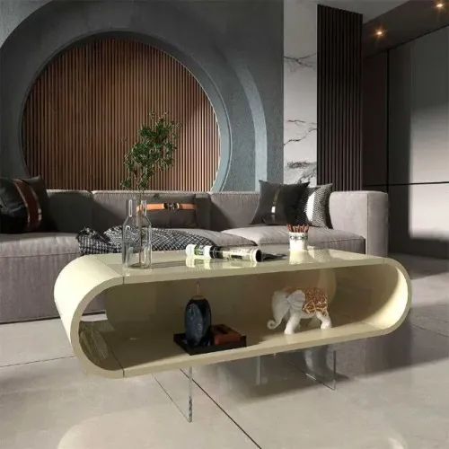 Mesa De Centro 100% MDF e Pés de Vidro (SUPER OFERTA APROVEITE)!