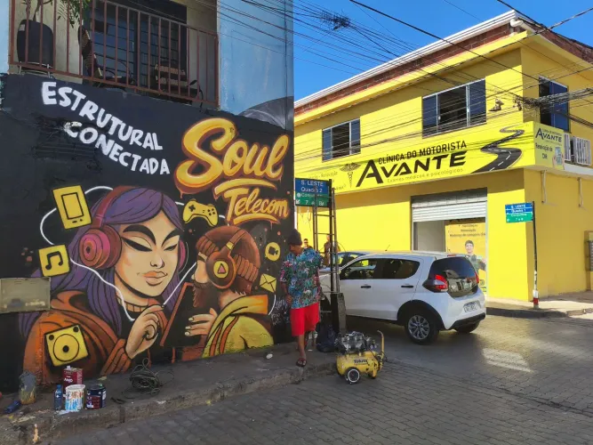 Grafite de Rua - Arte Urbana Soul Telecom