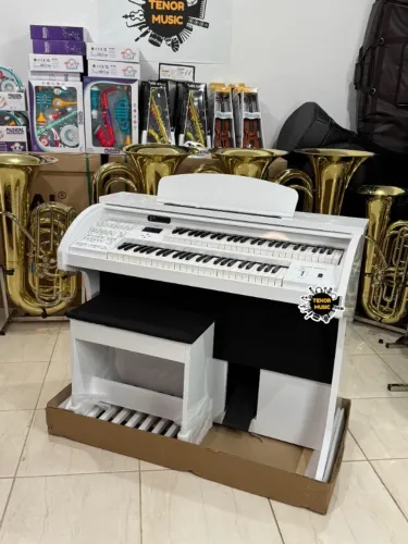 Órgão Eletrônico Digital Acordes Classic Infinity Branco Alto Brilho Novo