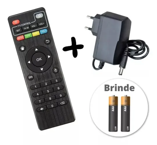 Fonte TV Android 5v 2a + controle  - Produto novo