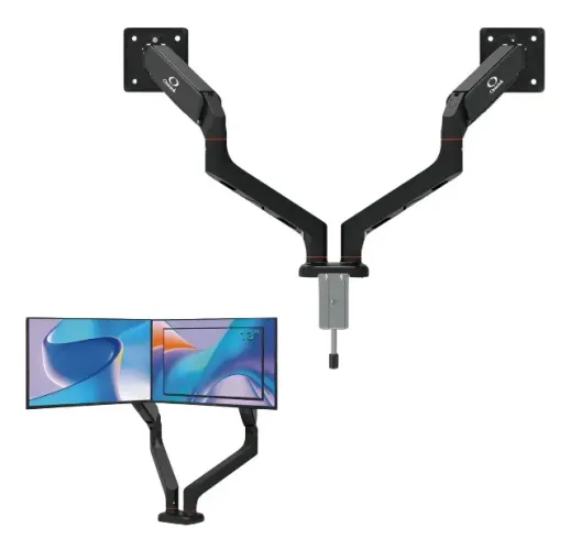 Suporte Monitor Duplo Onistek ON-F200 Articulado Gás VESA 2 Telas