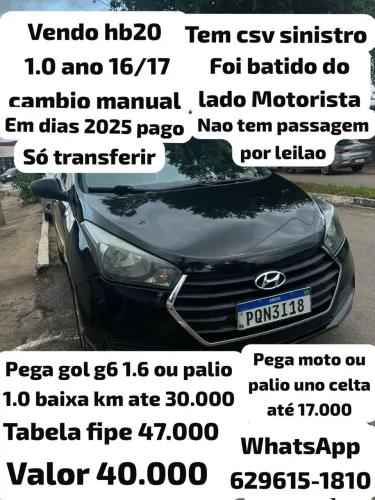 Hyundai HB20 Comf./c.plus/c.style 1.0 Flex 12V 2017