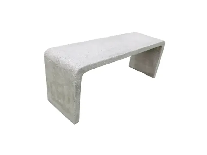 Banco U em marmorite polido