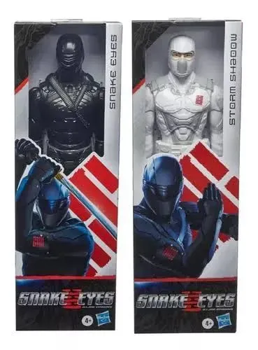 Kit 2 Bonecos G.I. Joe Snake Eyes e Storm Shadow Hasbro sem Caixa