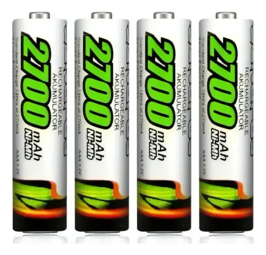Kit 4 Pilhas Recarregável Glacier 2700mah Aaa