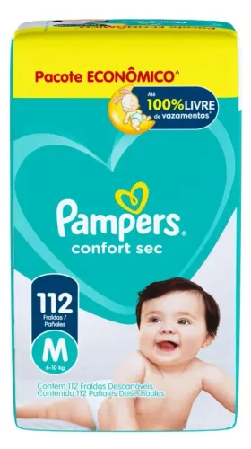 Fralda Pampers M - Confort Sec 112