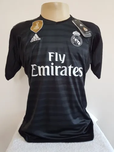 Camisa Real Madrid Goleiro Personalizada com Patchs Peça Única