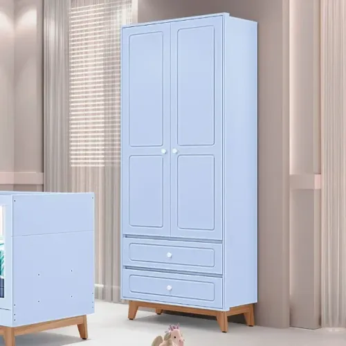 Guarda Roupa Infantil Kevin 100% MDF Azul - Em Promoção