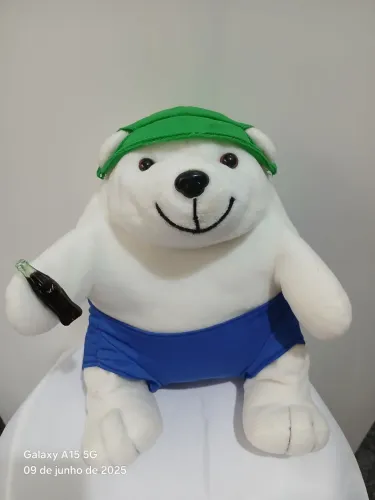 Urso Polar de Pelúcia da Coca Cola