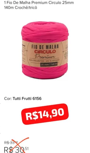 Fio de Malha Premium Circulo Tutti Frutti 6156