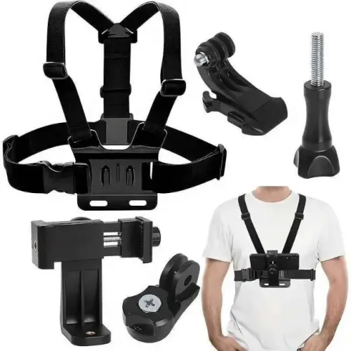 Suporte De Peito Peitoral Ajustável Para Celular