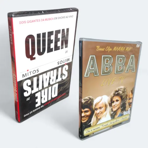 DVDs Queen & Dire Straits - Mitos e ABBA Live TV - Lacrados 