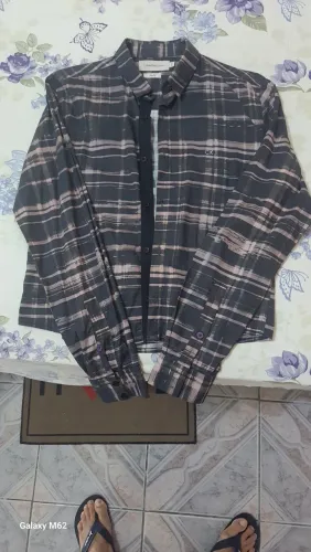Camisa slin social calvin clein xadrez 