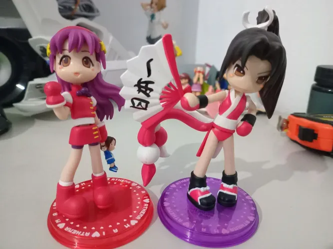 The King of Fighters : Mai Shiranui & Athena Asamiya Pinky Street figure PC2005
