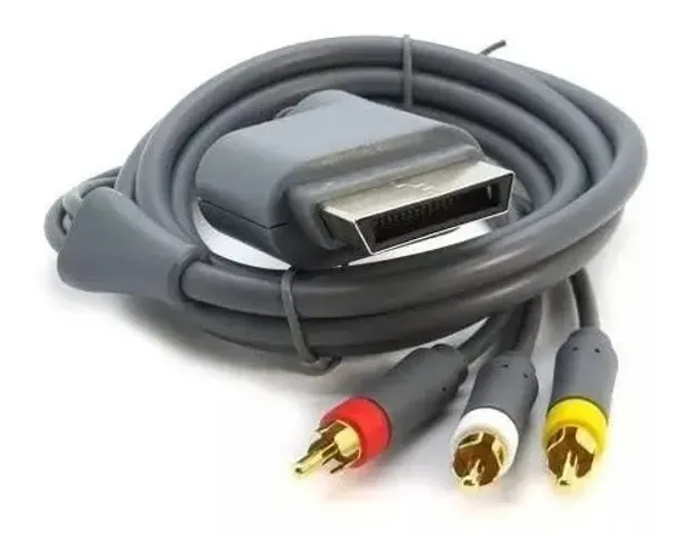  Cabo Av Rca Audio E Vídeo Para Xbox 360 - Novo