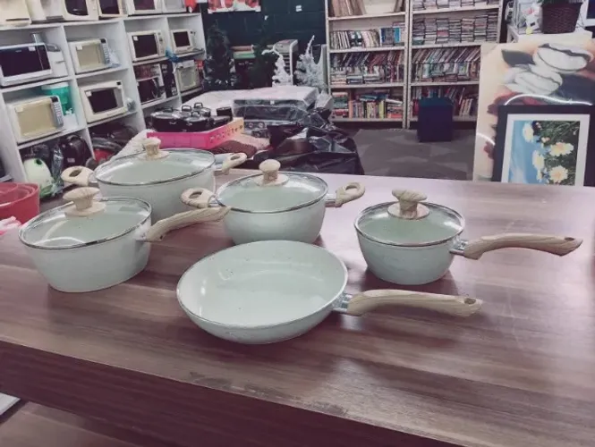 Jogo de Panela Ceramica 5 pecas Indução /Gás NOVA