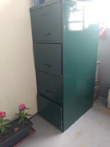 Armário de Aço Verde 4 Gavetas