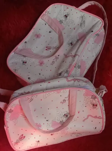 Bolsa maternidade e cortador de unha pra bebê