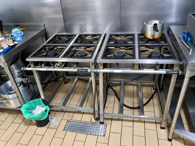 Fogão Industrial Inox 4 Duas Bocas Alta Pressão