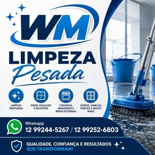 Limpeza pesada e pós obras