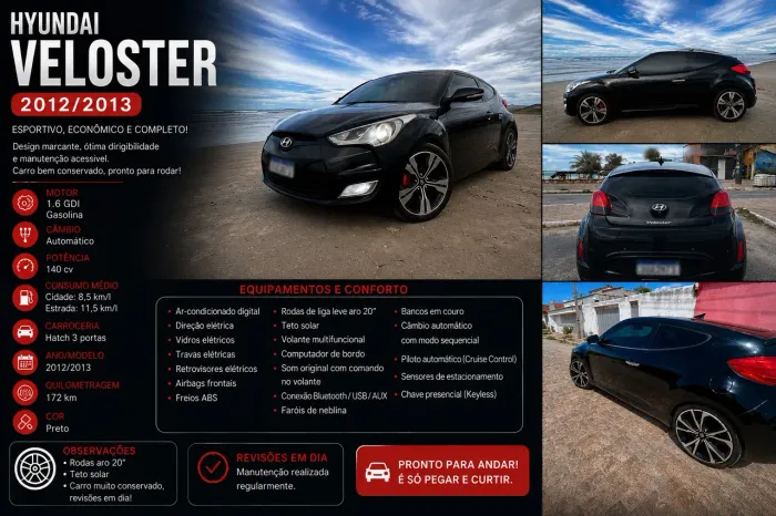 Hyundai Veloster 1.6 16V 140cv Aut. 2013