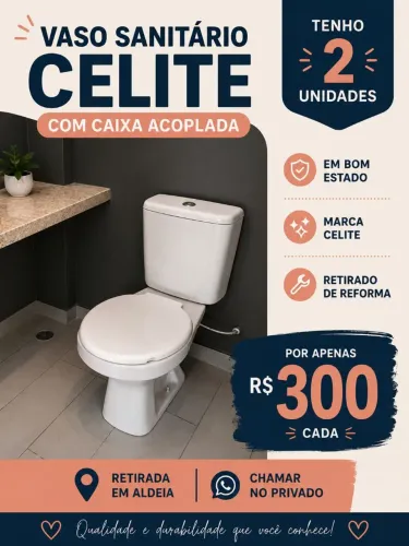 Bacia sanitaria celite