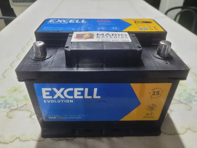 Bateria EXCELL 60A Usada. 3 meses de garantia. 60 Ampéres.
