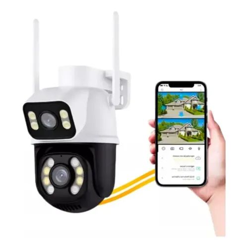 Câmera De Segurança Lente Dupla 360° Visão Noturna + Giratória