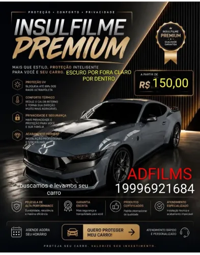 Insulfilm a partir de 80 reais