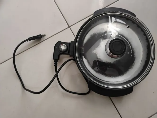 Grill panela frigideira elétrica usado Lenoxx 127v