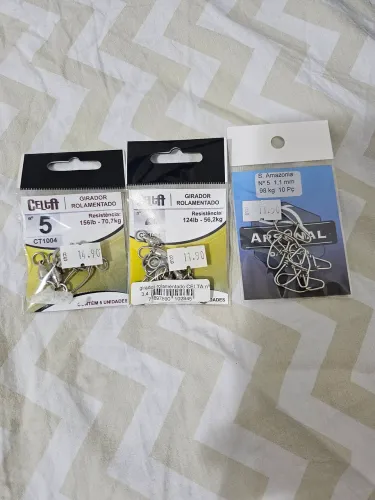 Kit utensilios de pesca - Girador Celta n5, Girador Celta n4 e Snap Arsenal n5