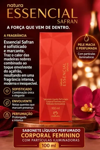 Sabonete líquido Essencial Safran Feminino 