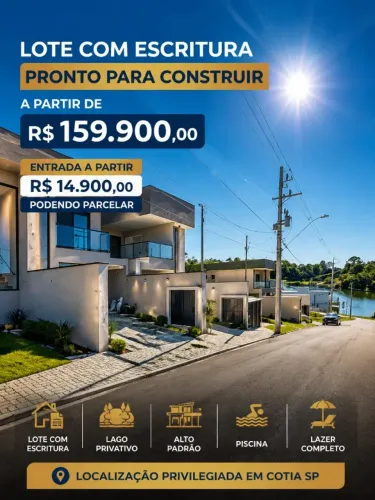 Lotes escriturados em condominio de alto Padrão 150m² a 300m²