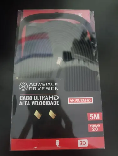 Cabo HDMI 2.0 de 5 metros, suporta resolução 4k