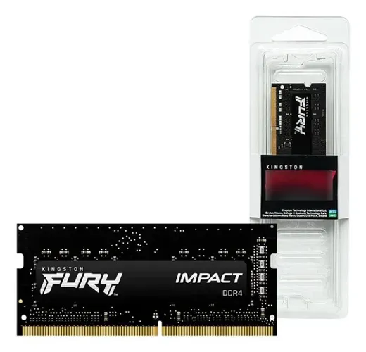 Memória P/ Notebook 16 GB 2666 MHz Fury Impact Kingston, Nova, Lacrada