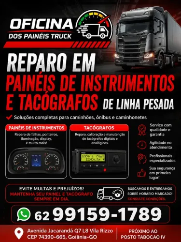 Reparo de Painel de instrumentos e Tacógrafos