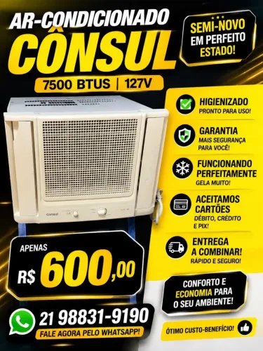 Ar-condicionado cônsul 7500btus 127v