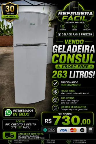 Geladeira Consul Frost Free 263 Litros