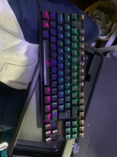 Teclado Mecânico Redragon Kumara Rainbow Preto