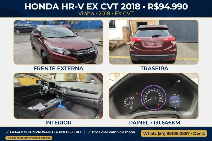Honda HR-V EX 1.8 Flexone 16V 5P Aut. 2018