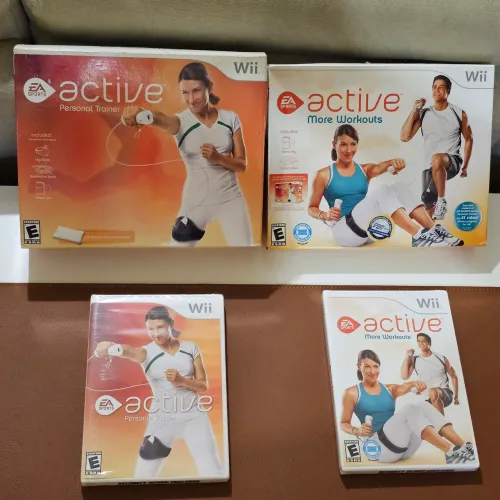 Kit 2 Jogos Nintendo Wii: EA Sports Active Personal Trainer & More Workouts Novos Lacrados