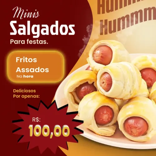 Venda de minis salgados para festa 