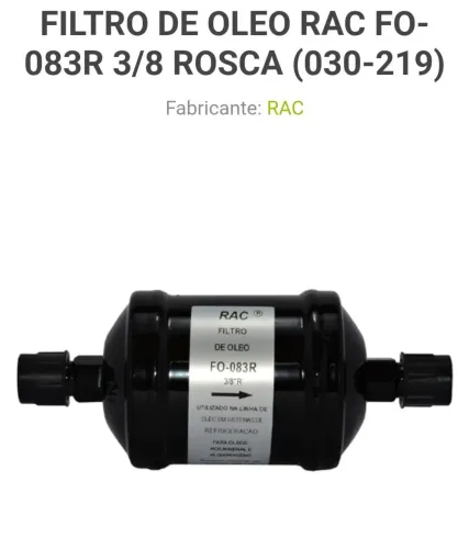 FILTRO DE OLEO RAC FO-083R 3/8 ROSCA
